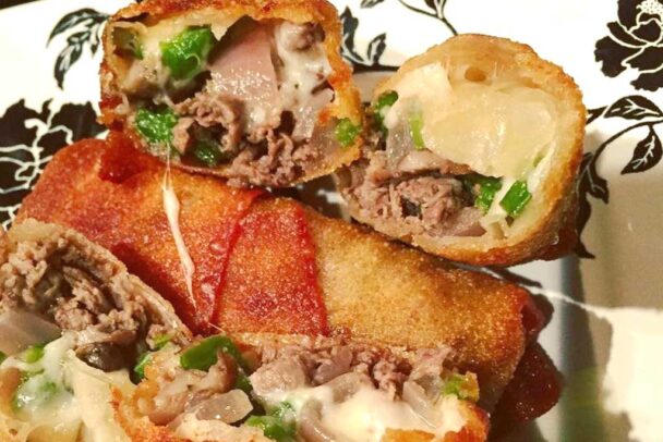 philly cheesesteak egg rolls