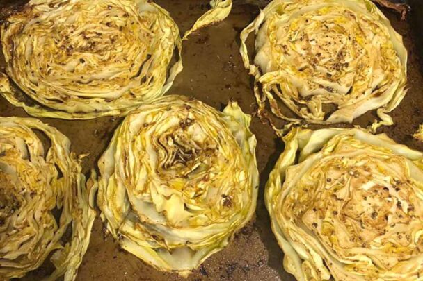 Baked cabbage steak