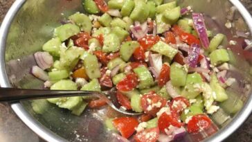 MARINATED CUCUMBERS, ONIONS, AND TOMATOES