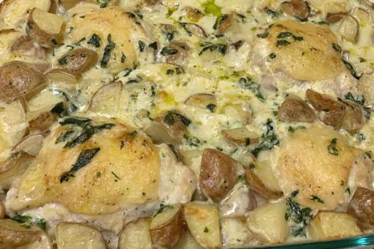 Baked Garlic Parmesan Chicken and Potatoes