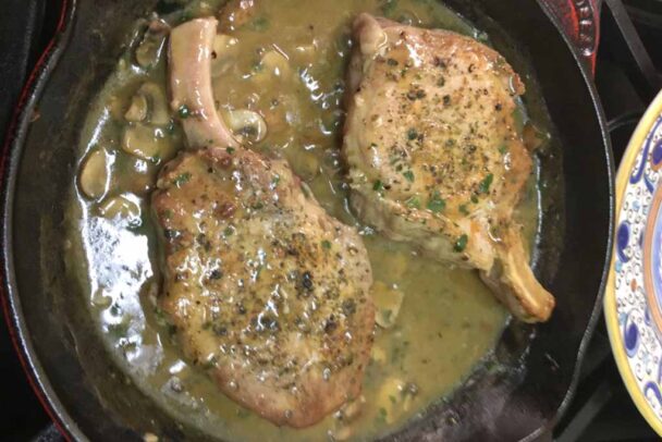 Easy Grandma’s Lamb Chops In Mushroom Gravy