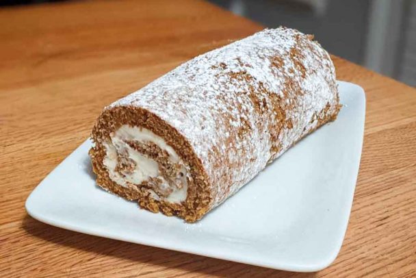 Carrot Cake Roll With Cream Cheese Filling