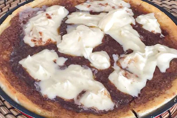 Tasty Pizza With Sugar And Cinnamon