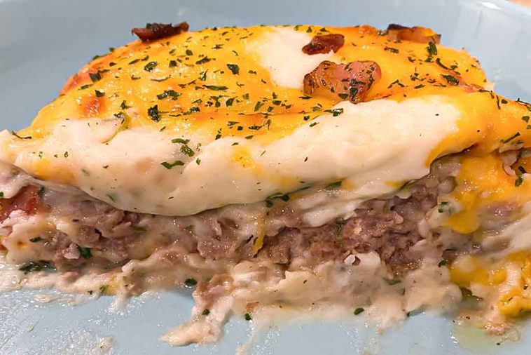 The Best Cowboy Meatloaf And Potato Casserole