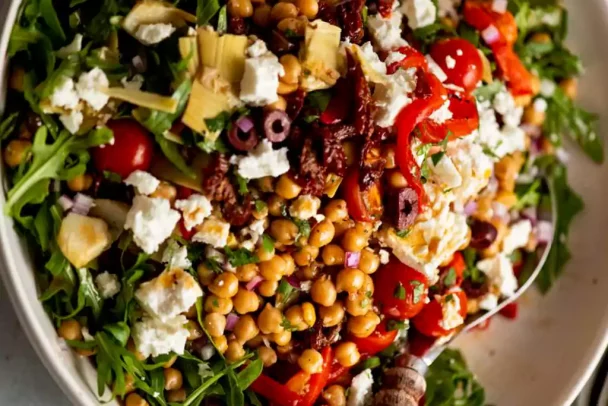 Antipasto chickpea salad