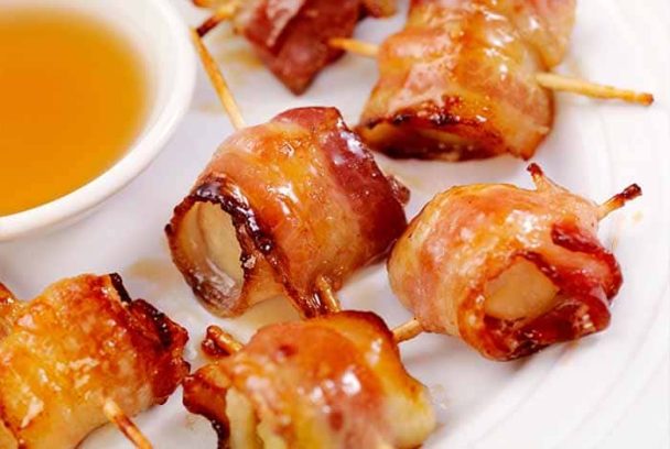 Bacon Wrapped Pineapple Bites