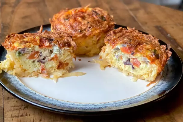 Bacon and Egg Hash Brown Muffins