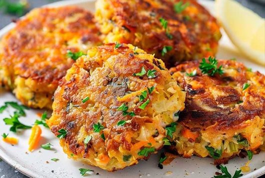 Cabbage and Carrot Patties Recipe - Masters of Kitchen