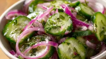 Conclusion: Fresh, Easy, and Always a Hit! Whether you serve it at your next summer gathering or keep it in the fridge for quick weekday meals, this cucumber salad recipe is always a crowd-pleaser. It’s light, crunchy, and endlessly customizable. Perfect for BBQs, picnics, or your weekly lunch lineup, this salad will become a regular in your rotation. Tried it with a twist? Share your version in the comments—we’d love to see how you made it your own!